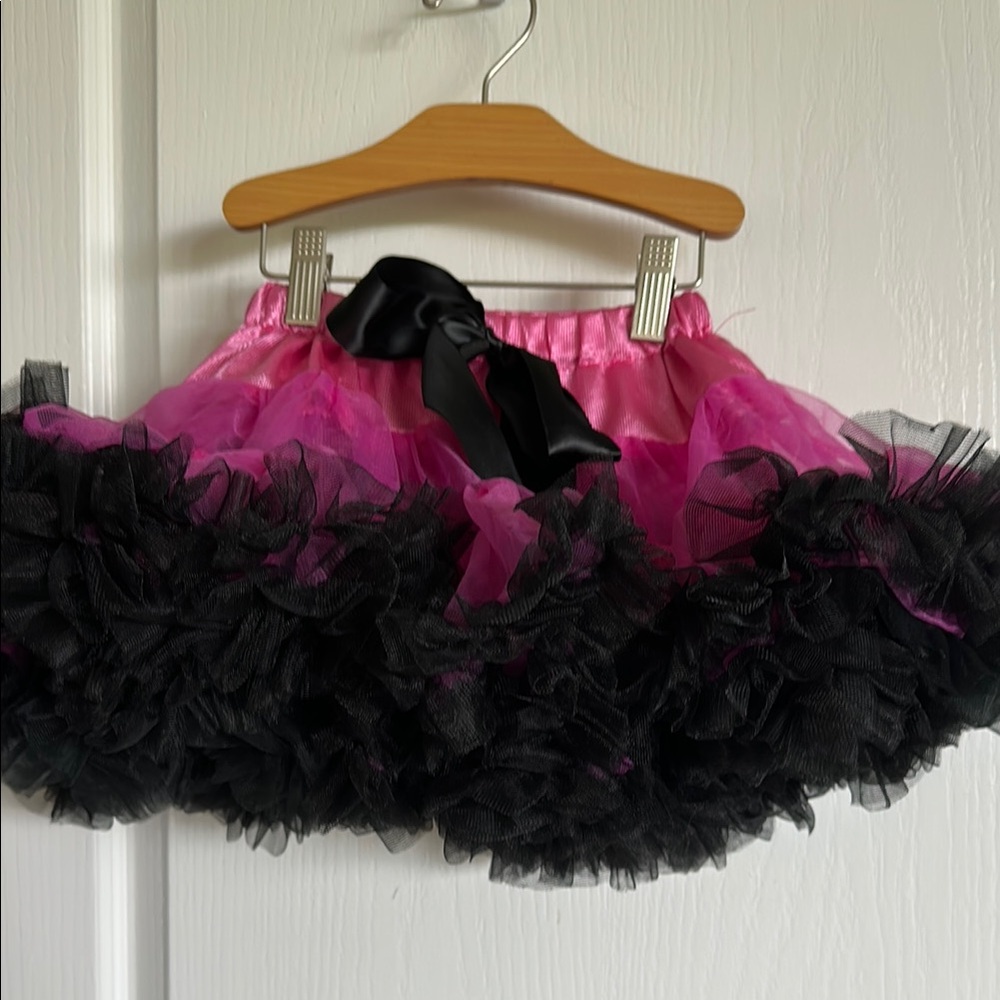 Pink and Black Tutu Skirt